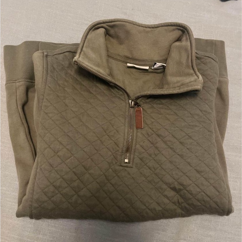 Green L.L. Bean Quarter Zip